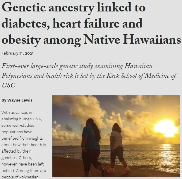 Genetic ancestry linked to diabetes, heart failure and obesity among Native Hawaiians