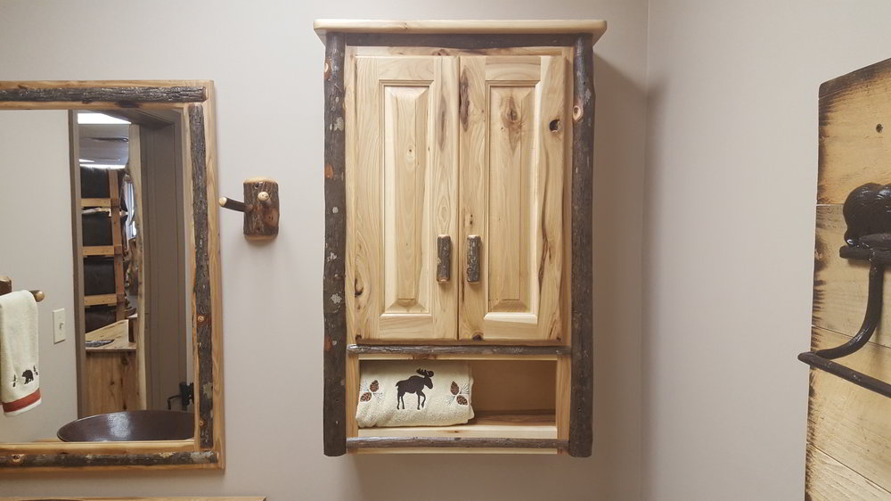 Hickory Medicine Cabinet Ez Mountain, Rustic Wooden Medicine Cabinets