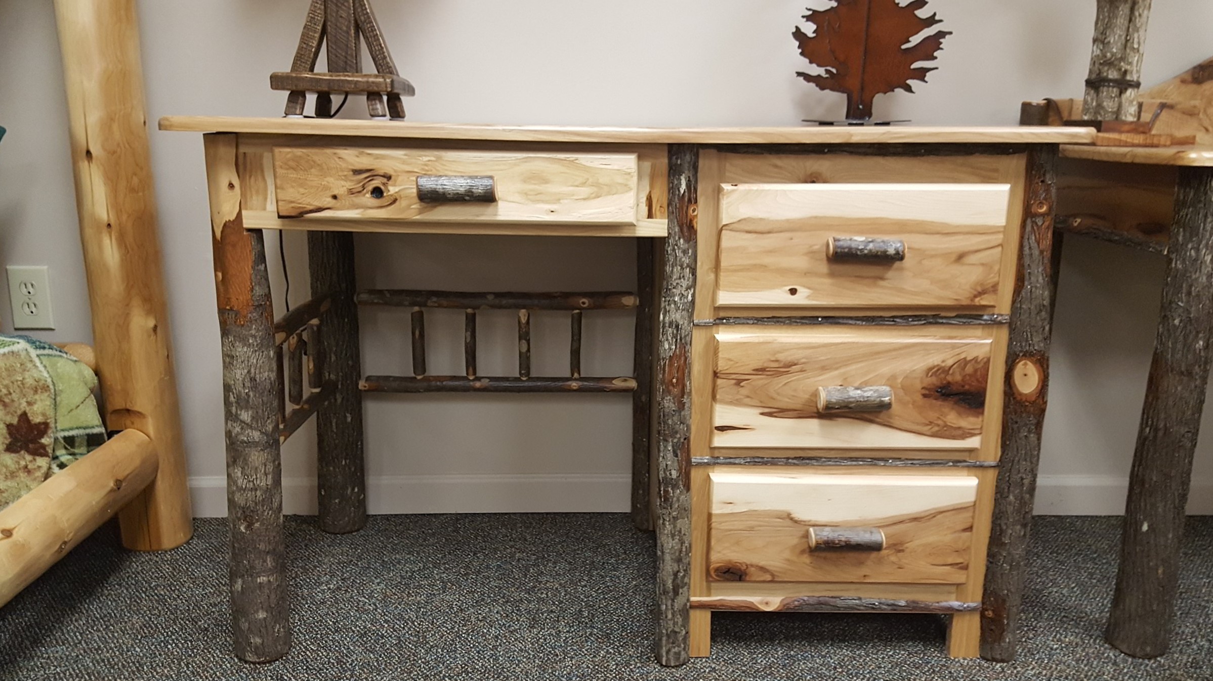 Student Desk Rustic Hickory Student Desk — EZ Mountain Rustic Furniture