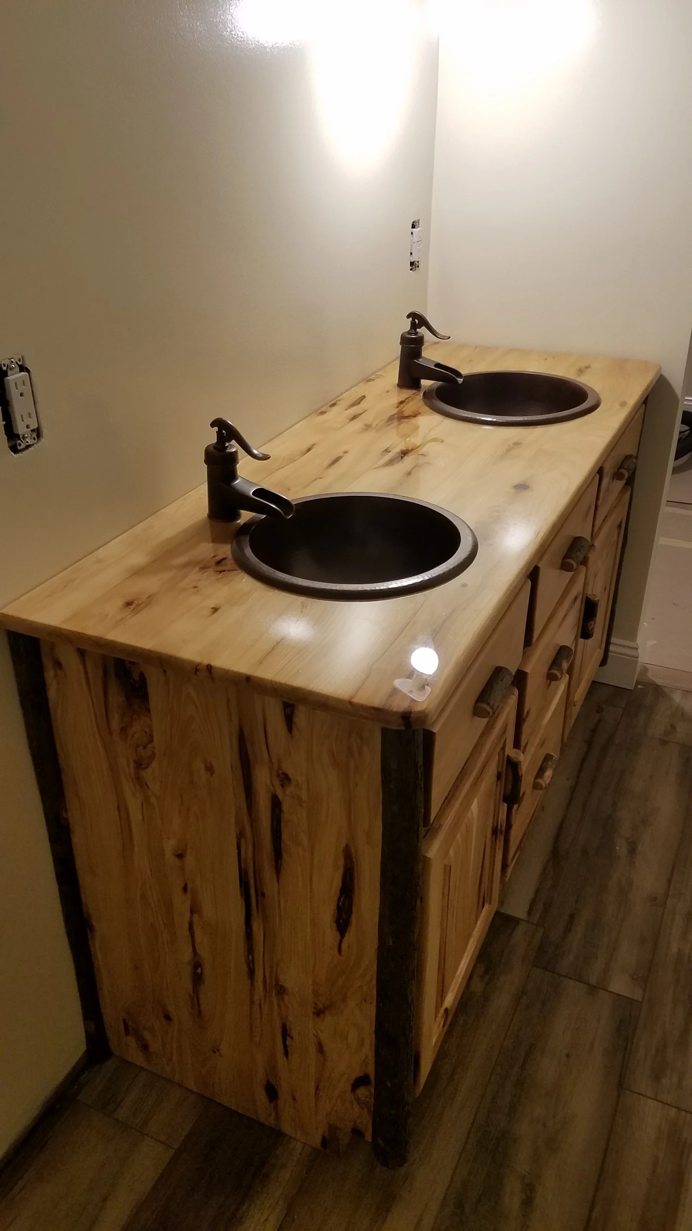 Hickory Vanity — EZ Mountain Rustic Furniture