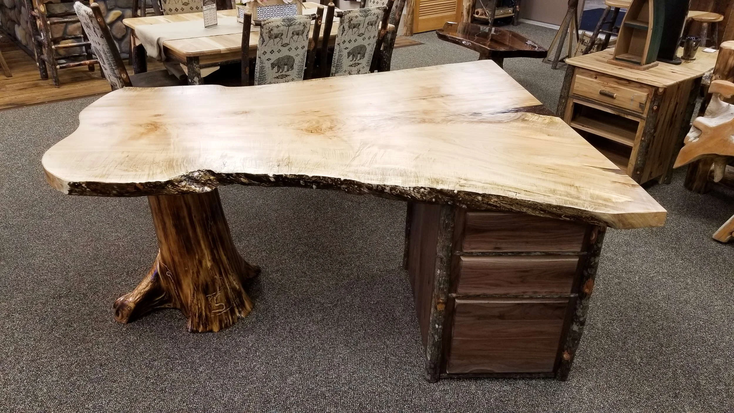 Rustic Office Table Rustic Home Office Furniture in the Poconos — EZ Mountain Rustic Furniture