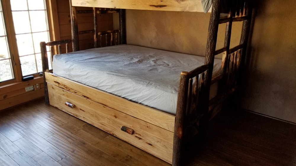Hickory Bunk Bed Ez Mountain Rustic, Hickory Log Bunk Beds