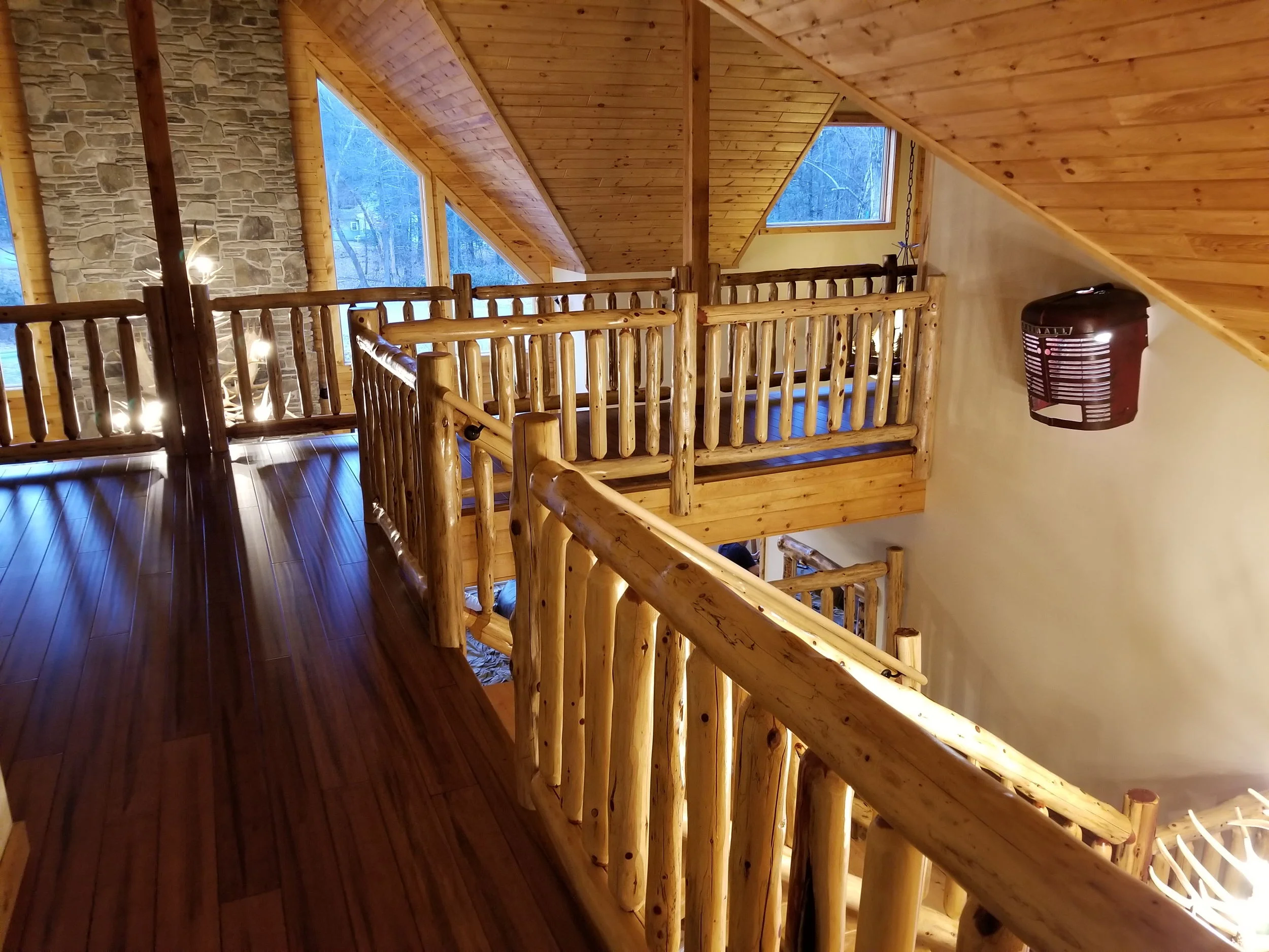 Red Cedar Log Railing — EZ Mountain Rustic Furniture