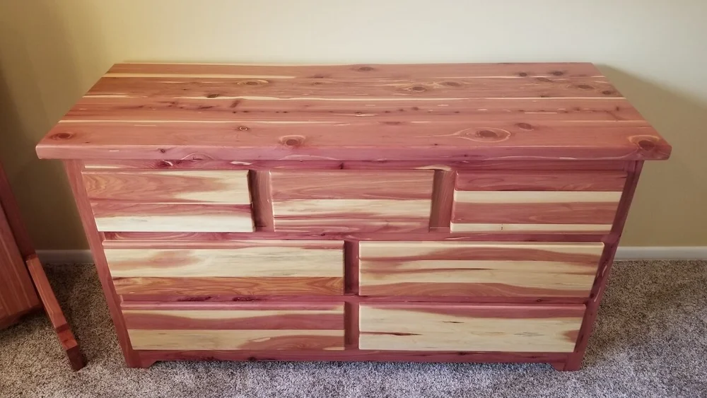 Red Cedar Traditional 7 Drawer Dresser EZ Mountain Rustic Furniture Red Cedar Traditional 7 Drawer Dresser EZ Mountain Rustic Furniture