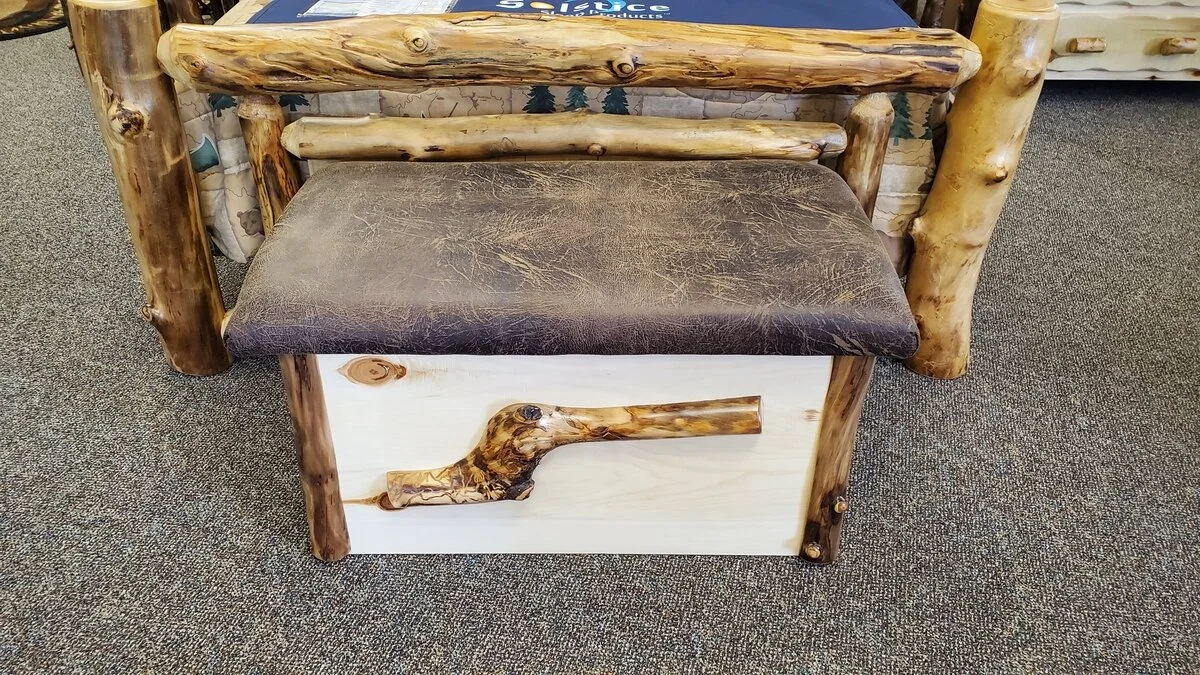 Aspen Log Blanket Chest — EZ Mountain Rustic Furniture
