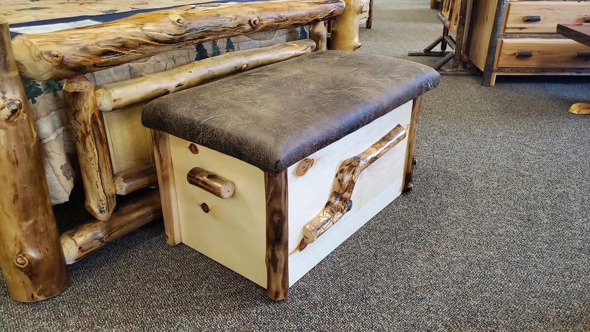 Aspen Log Blanket Chest — EZ Mountain Rustic Furniture