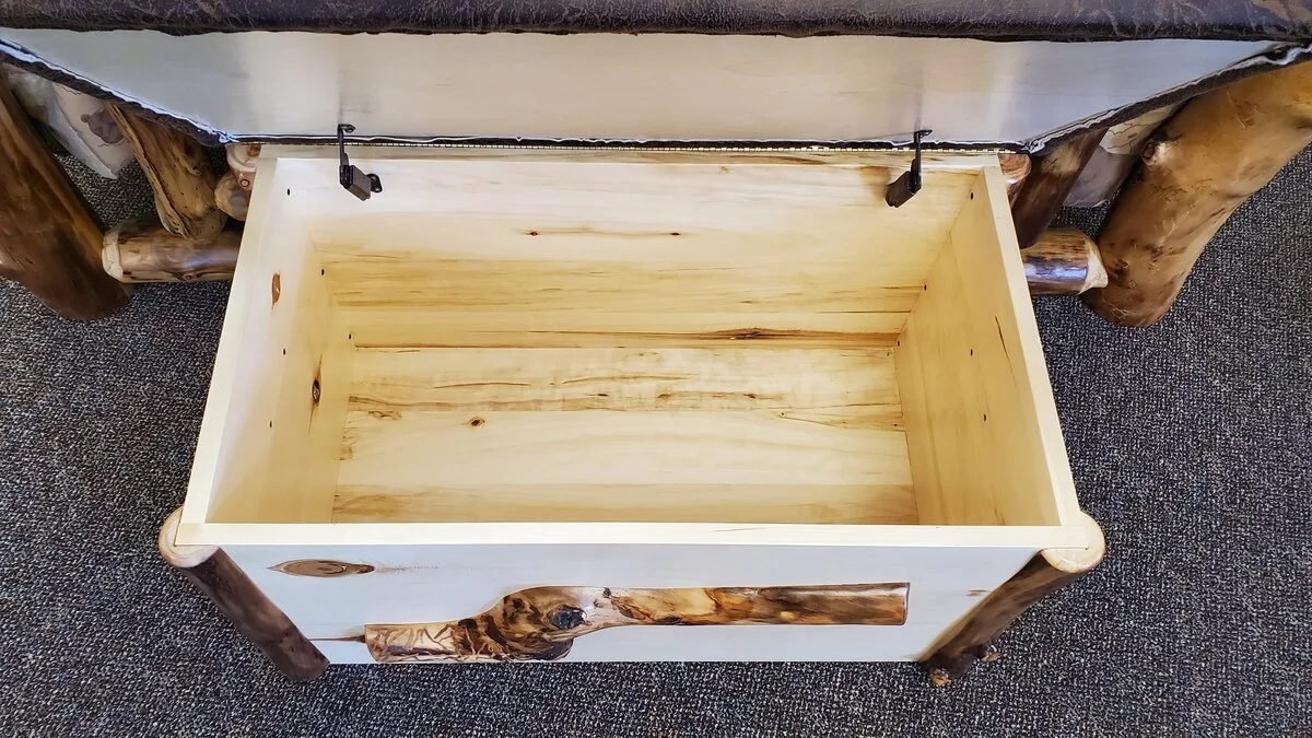 Aspen Log Blanket Chest — EZ Mountain Rustic Furniture