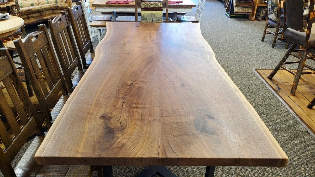 Black Walnut 48" x 96" Slab Table — EZ Mountain Rustic Furniture