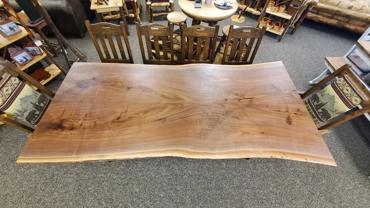 Black Walnut 48" x 96" Slab Table — EZ Mountain Rustic Furniture