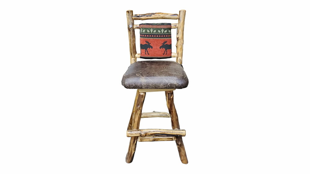 Aspen Padded Seat Back Bar Stool, Picture Of A Bar Stool Seats With Backs
