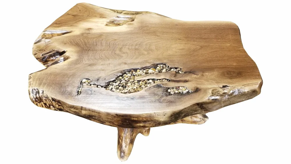 Black Walnut Slab Coffee Table Ez Mountain Rustic Furniture
