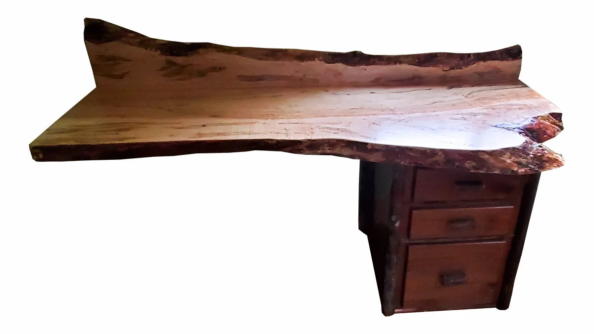 Floating Maple Slab Desk