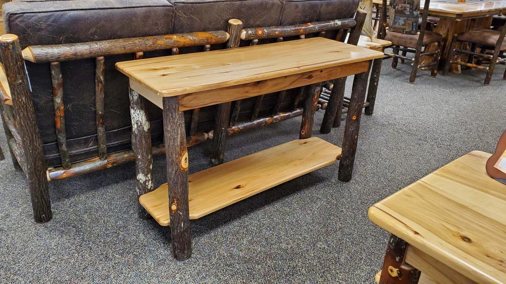 Rustic Hickory Sofa Table | Baci Living Room