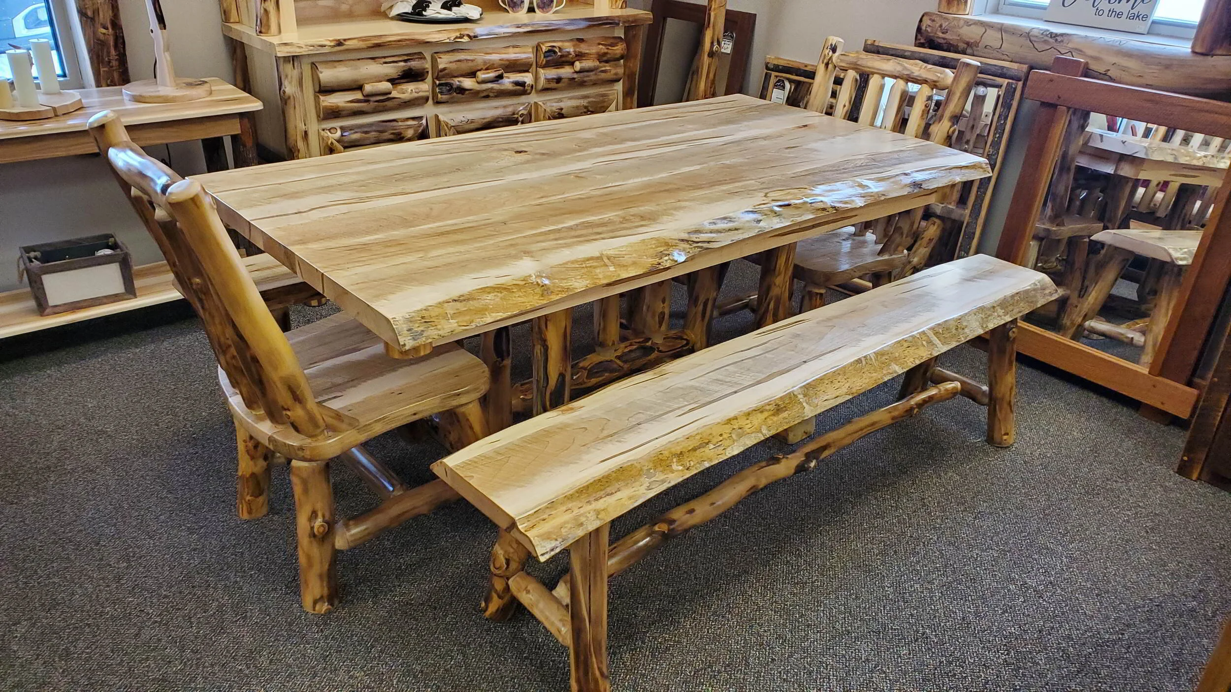 Rustic Maple Tables Rustic Maple Wood Furniture | EZ Mountain Rustic Furniture — EZ ...