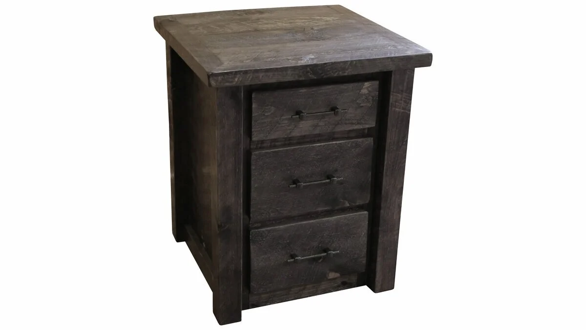 Timber Frame 3 Drawer Nightstand
