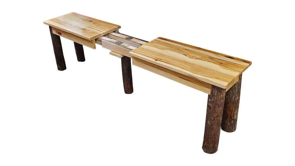 Hickory Extendable Dining Bench — EZ Mountain Rustic Furniture