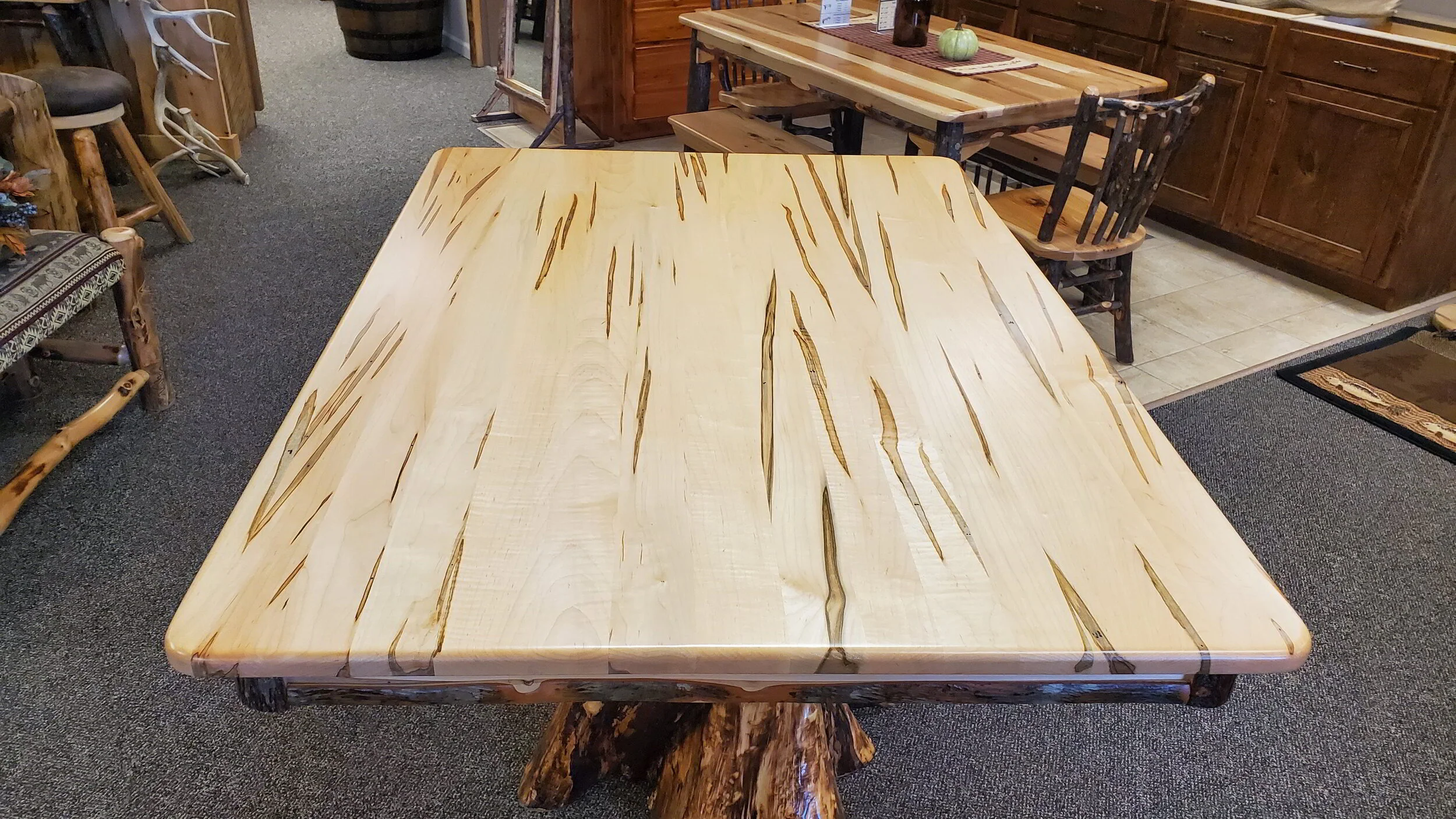 Rustic Maple Tables Wormy Maple Dining Table Oak Live Edge Ambrosia Maple Dining Table