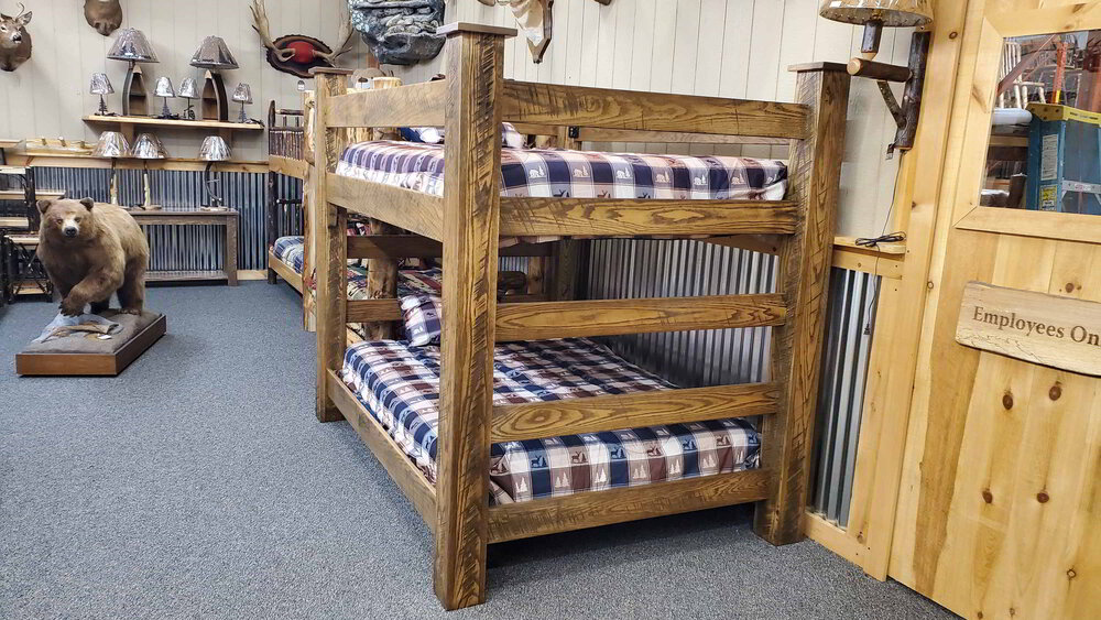 Rough Cut Oak Bunk Bed Ez Mountain, Old Hickory Bunk Beds