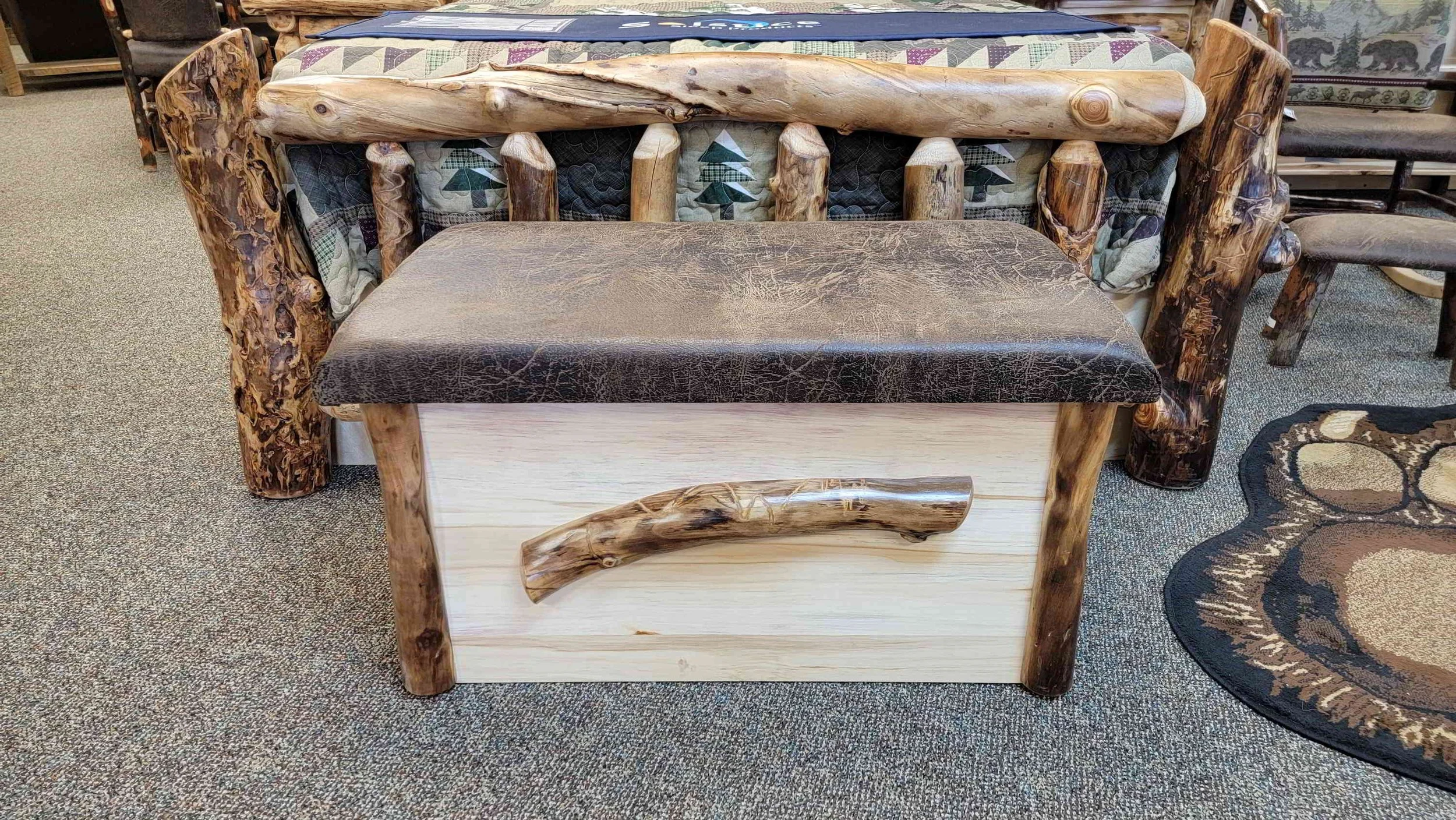Aspen Log Blanket Chest — EZ Mountain Rustic Furniture