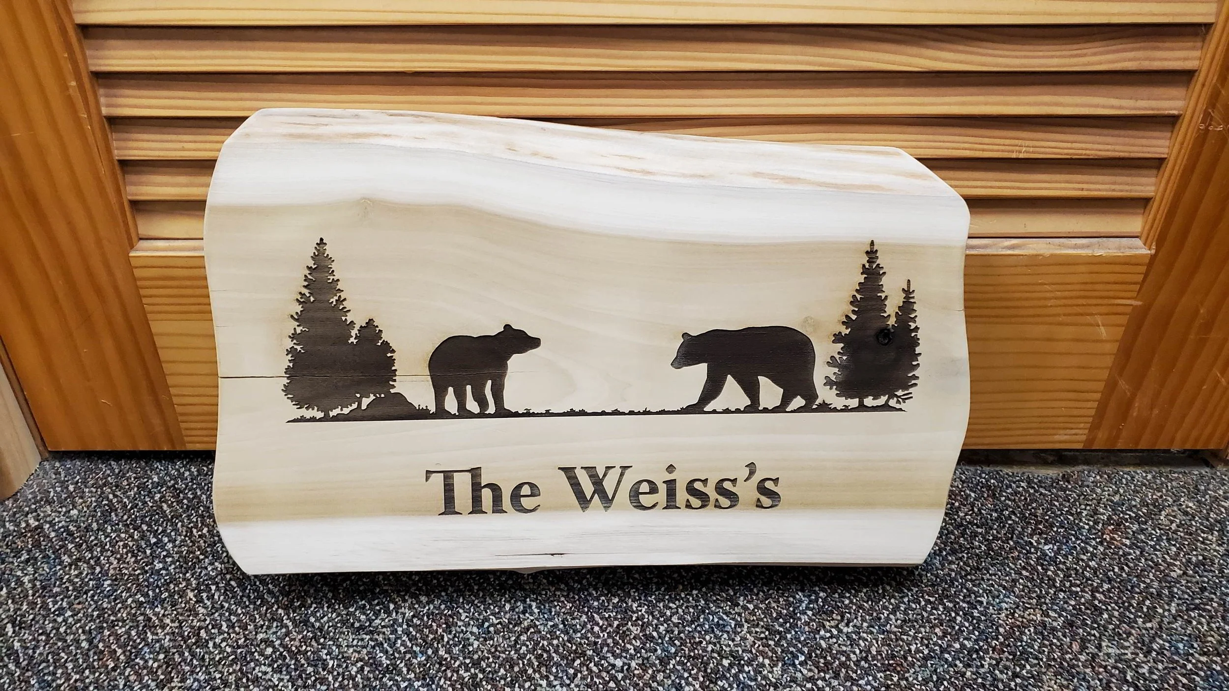 Rustic Engraved Sign Engraved Rustic Furniture