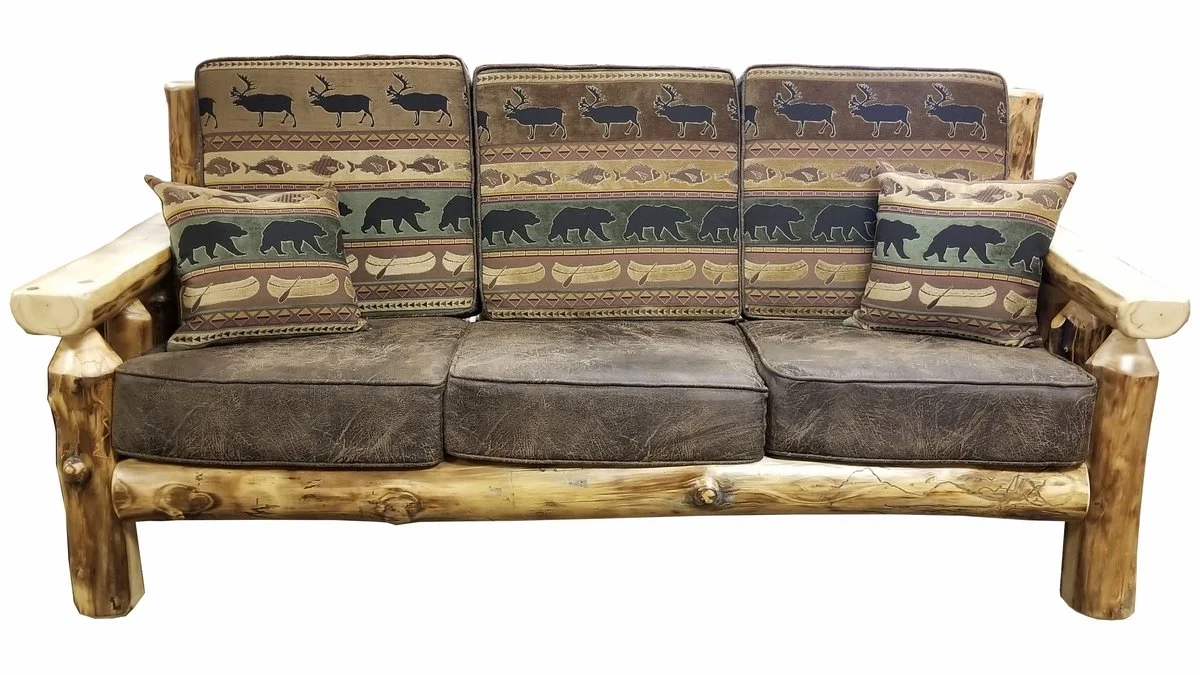 Rustic Log Living Room Furniture in the Poconos — EZ Mountain Rustic ...