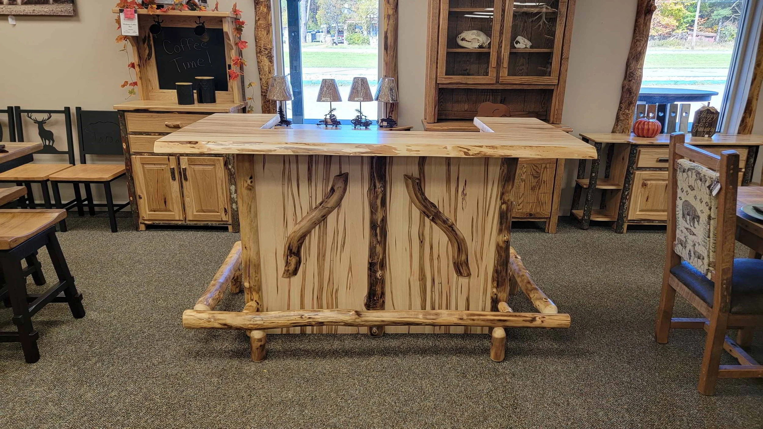Aspen Log Bar — EZ Mountain Rustic Furniture