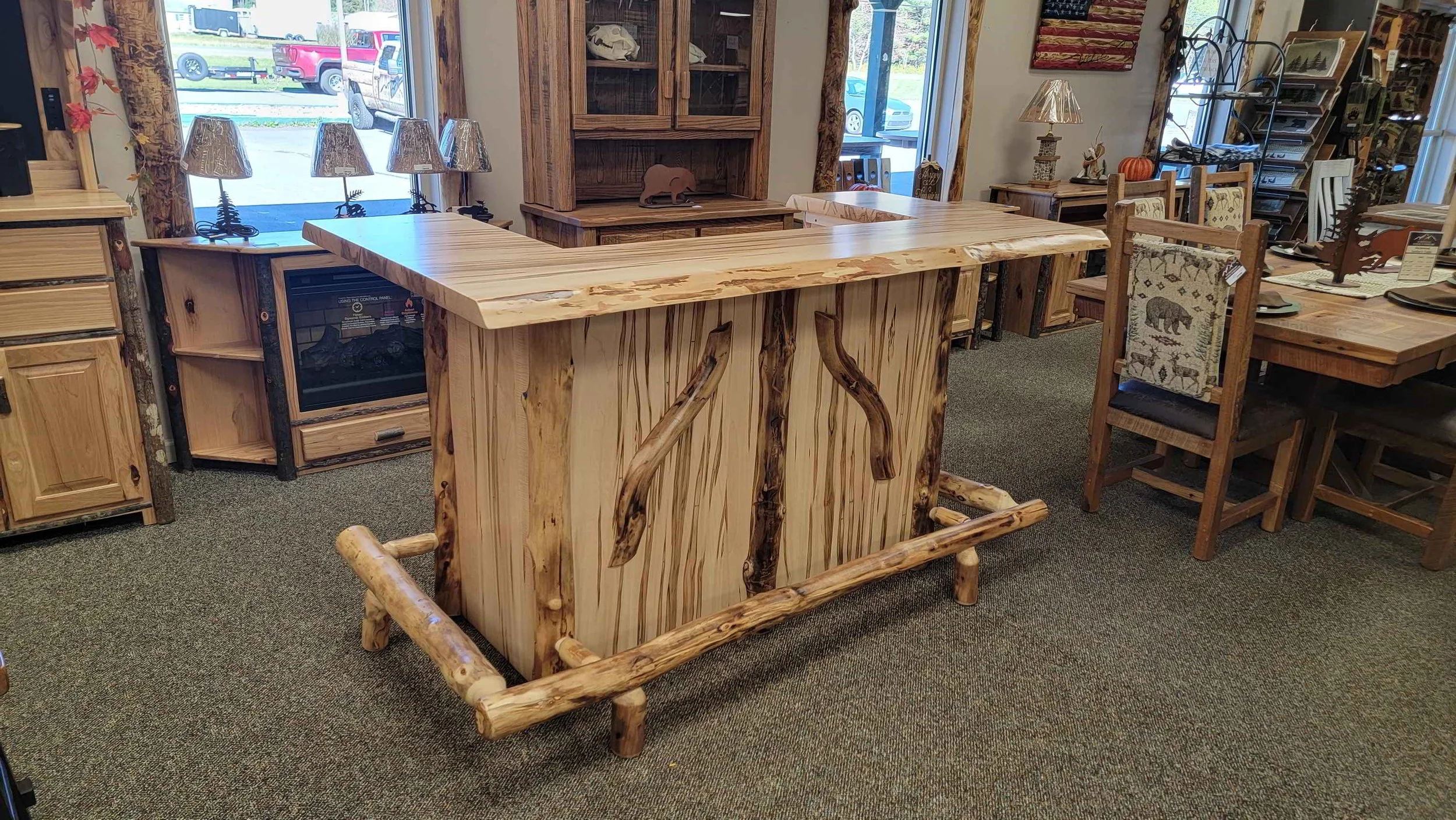 Aspen Log Bar — EZ Mountain Rustic Furniture