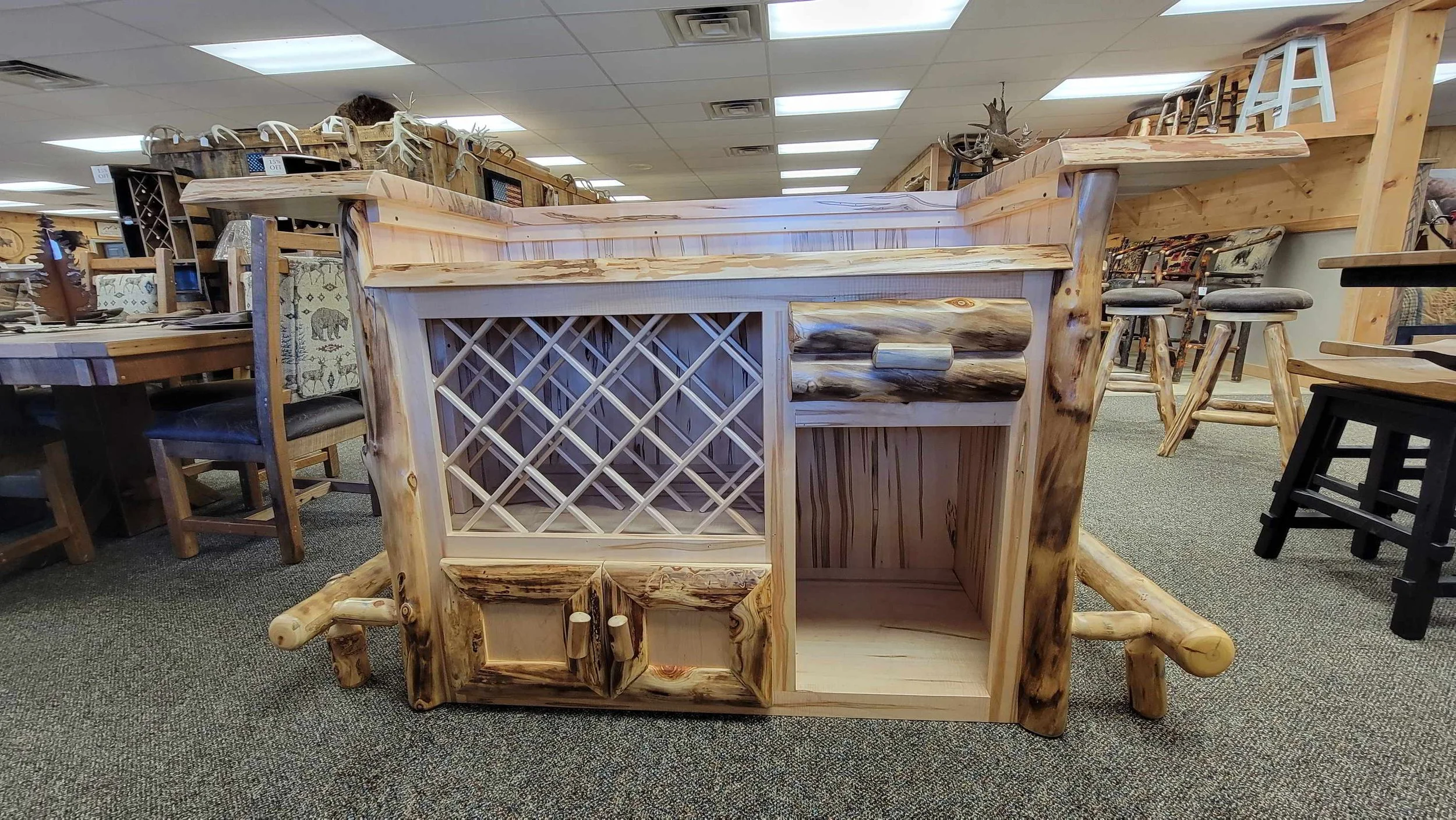 Aspen Log Bar — EZ Mountain Rustic Furniture
