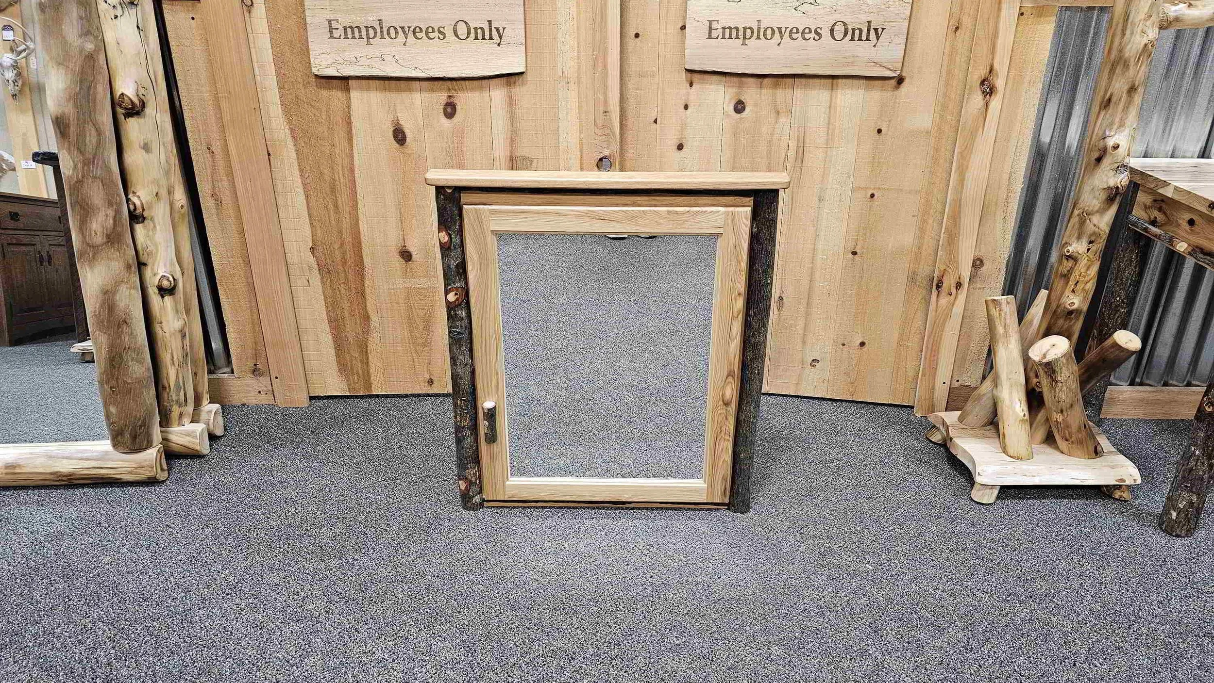 Hickory Medicine with Mirror — EZ Mountain Rustic Furniture