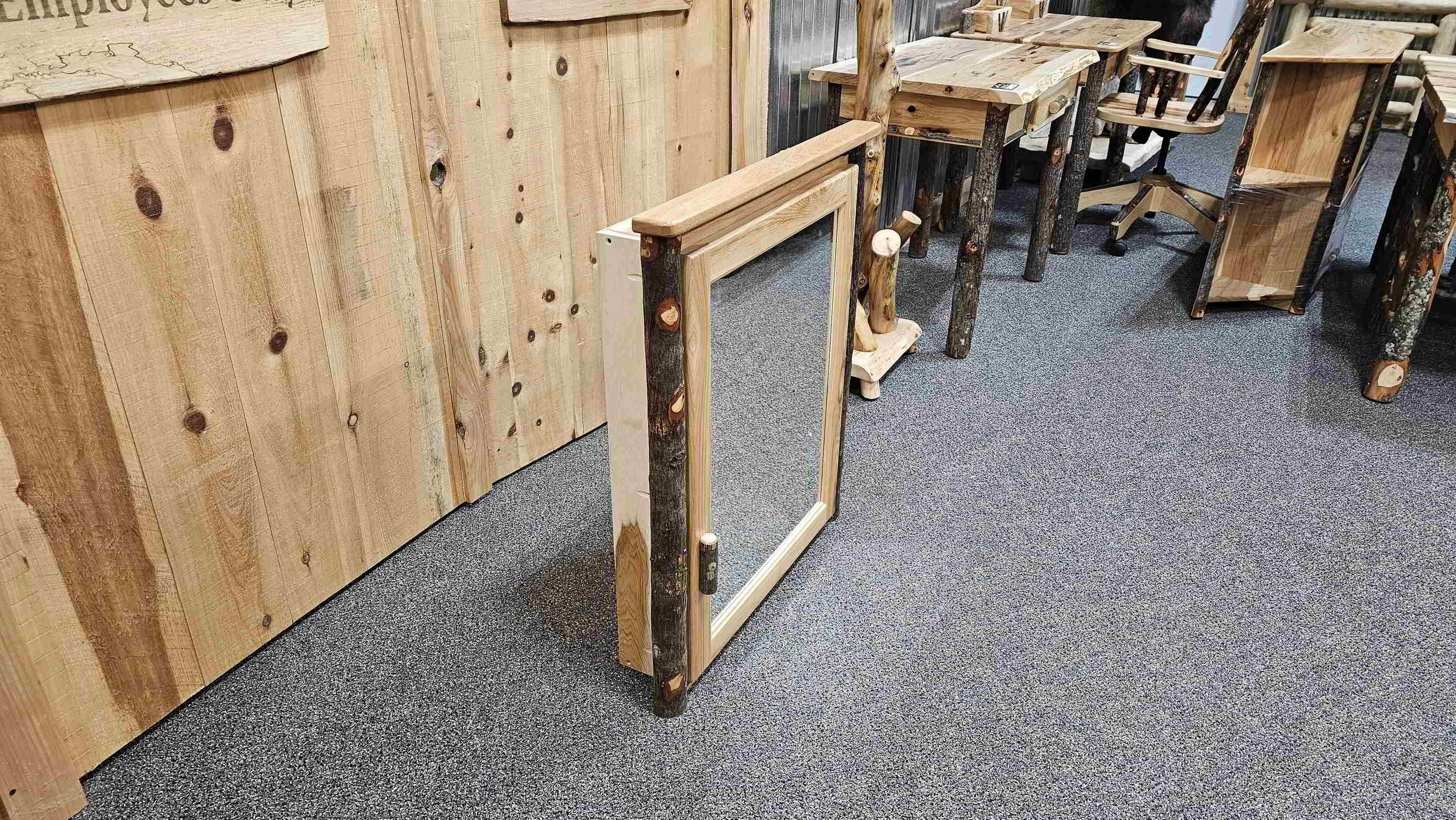 Hickory Medicine with Mirror — EZ Mountain Rustic Furniture