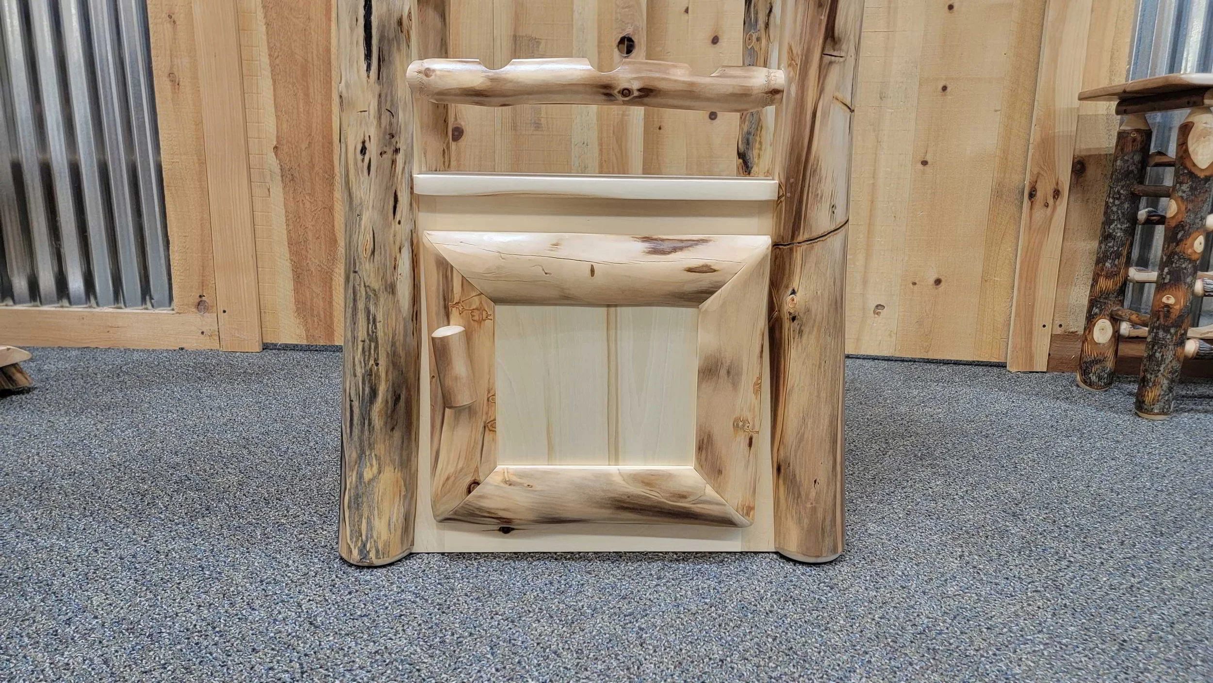 Aspen Wine Rack with Storage — EZ Mountain Rustic Furniture