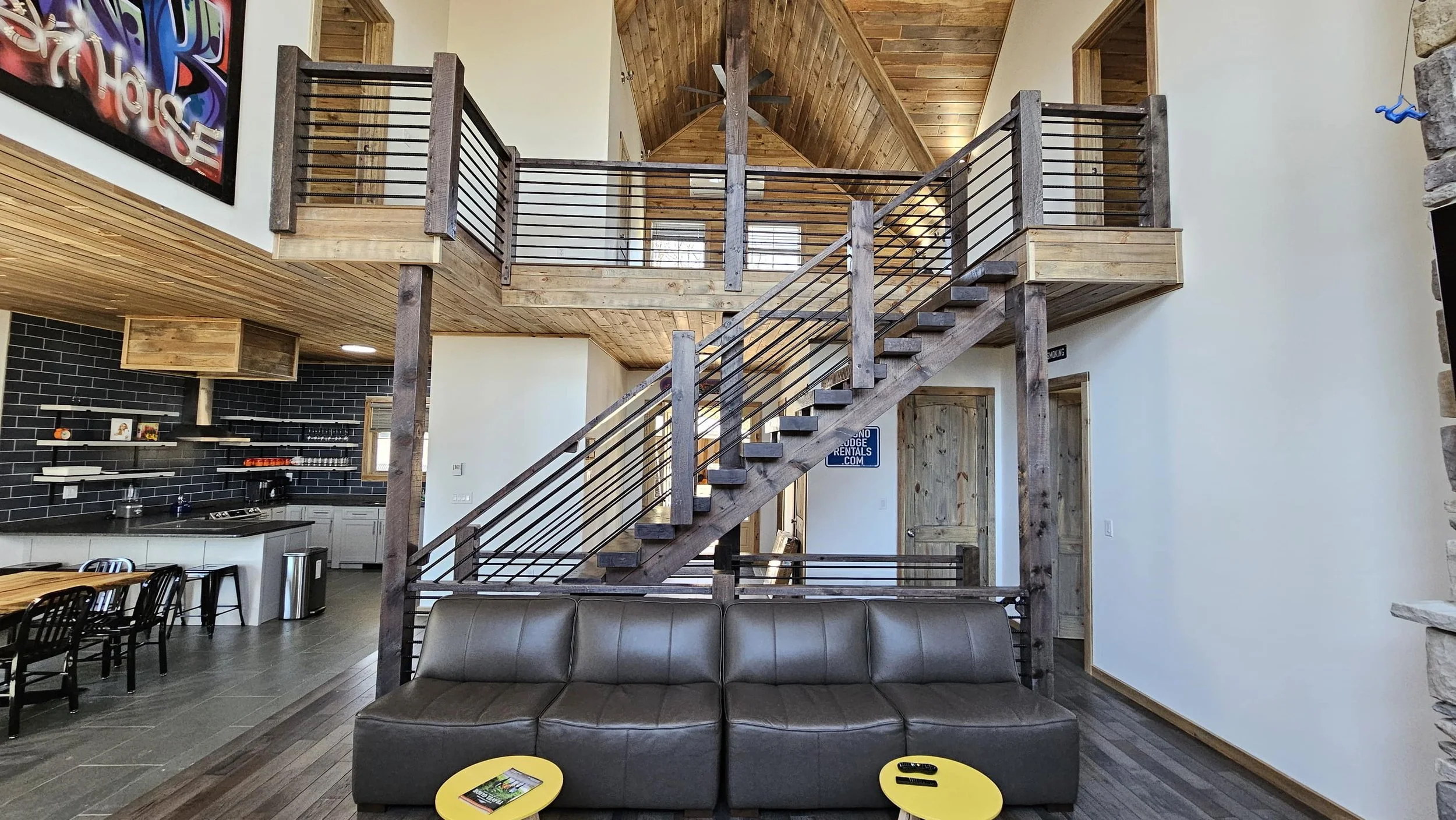 Solid Timber Panel Railing Timber Frame Railing — EZ Mountain Rustic Furniture