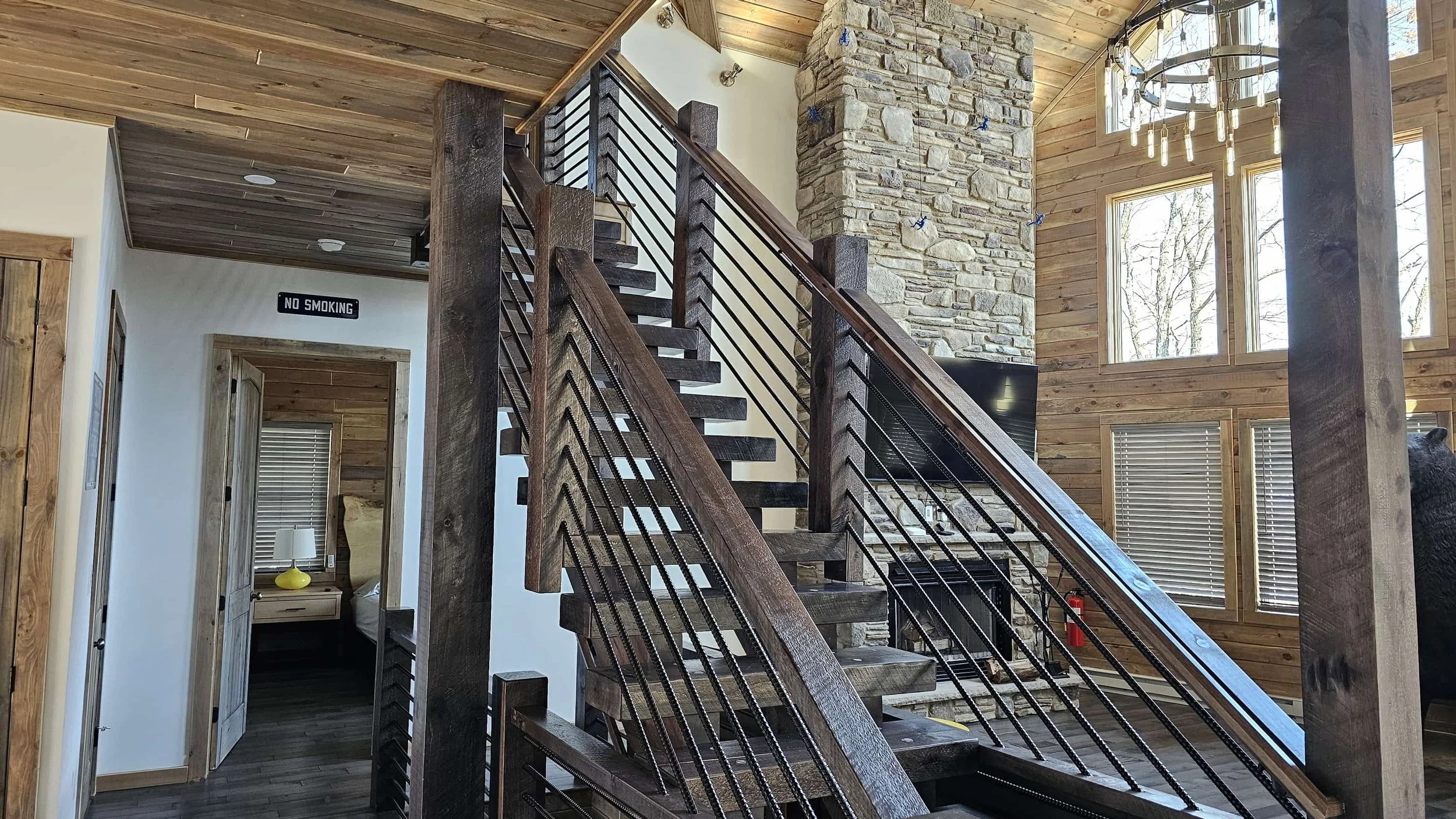 Timber Frame Railing — EZ Mountain Rustic Furniture