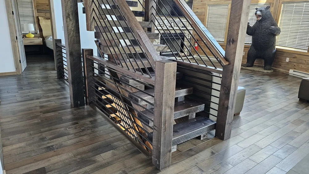 Rustic Log & Timber Railing — EZ Mountain Rustic Furniture
