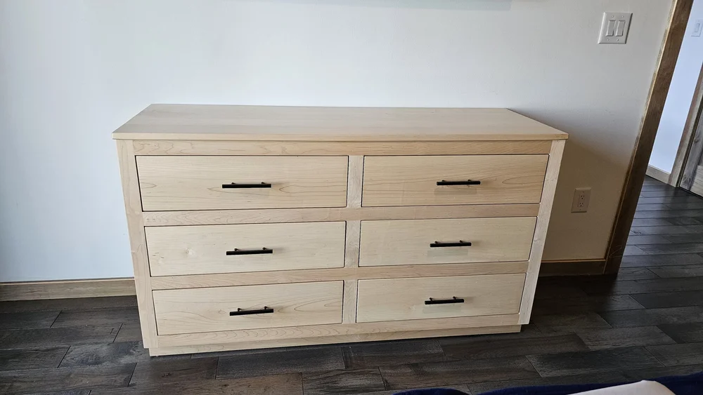 Modern Maple 6 Drawer Dresser  EZ Mountain Rustic Furniture