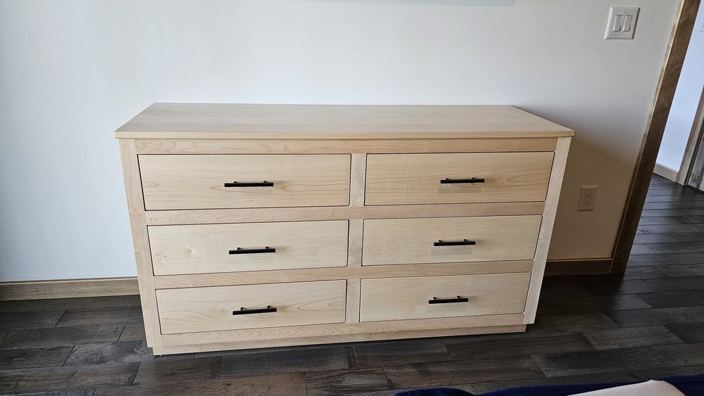 Modern Maple 6 Drawer Dresser — EZ Mountain Rustic Furniture