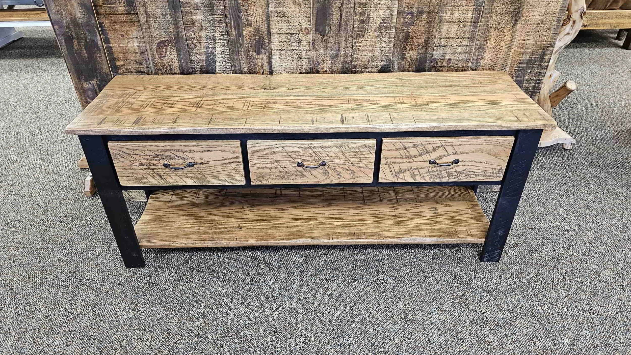 Rough Cut Buffet with 3 Drawers — EZ Mountain Rustic Furniture