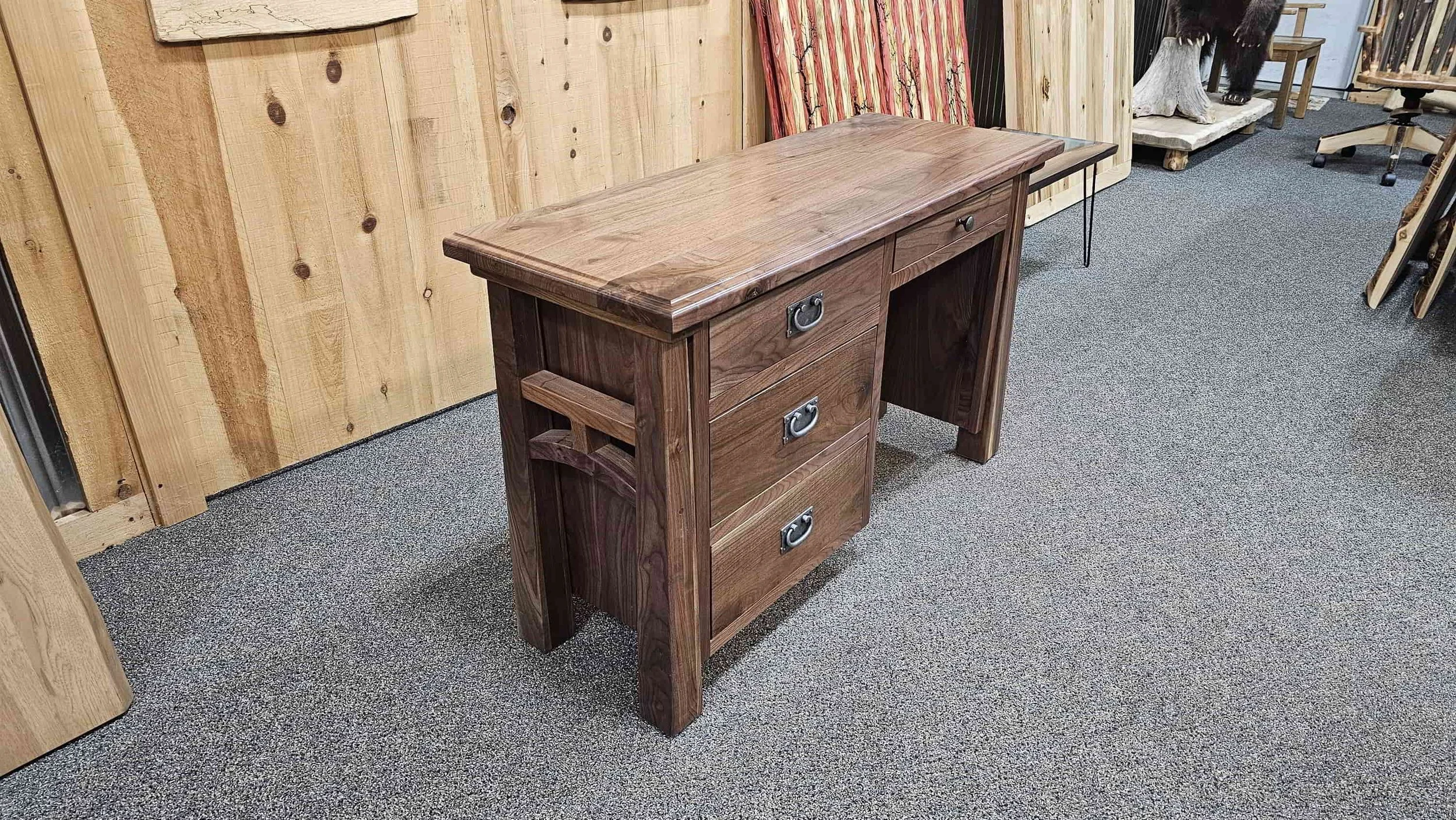 Student Desk Rustic Modern Black Walnut Student Desk — EZ Mountain Rustic Furniture