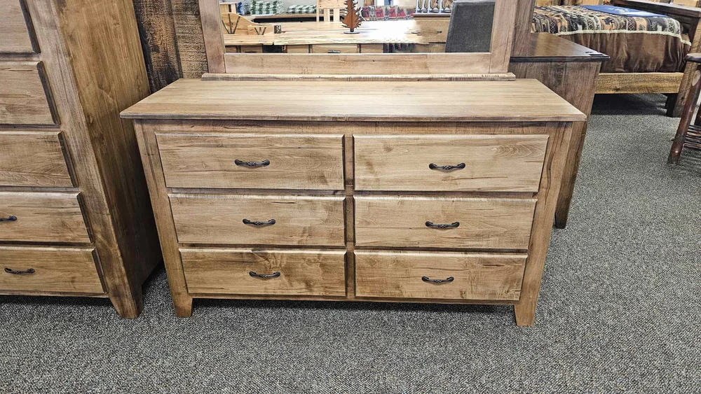 Solid Maple Farmhouse Dresser  EZ Mountain Rustic Furniture