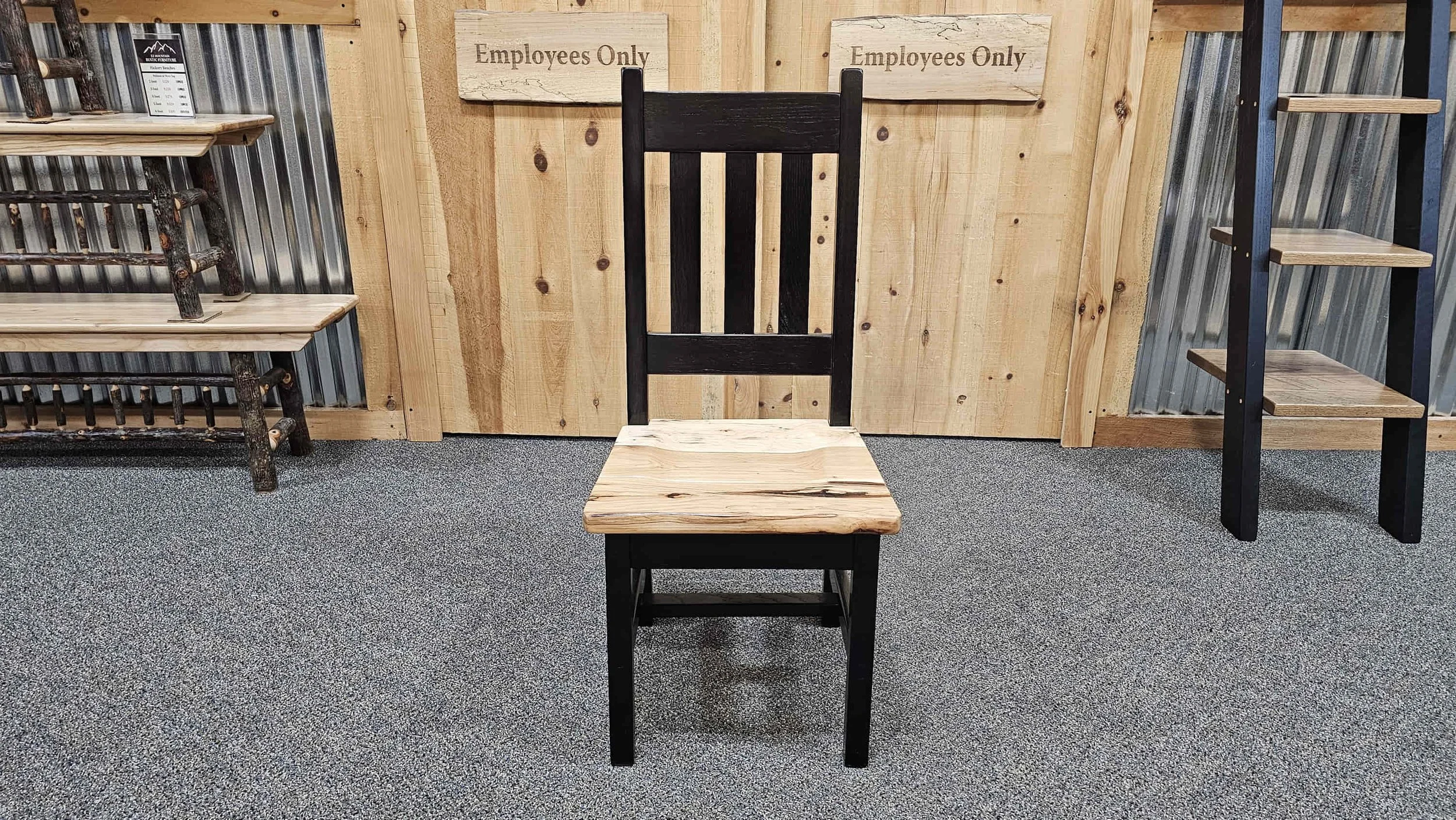 Hack Back Chair Hickory Stick Back Chair — EZ Mountain Rustic Furniture