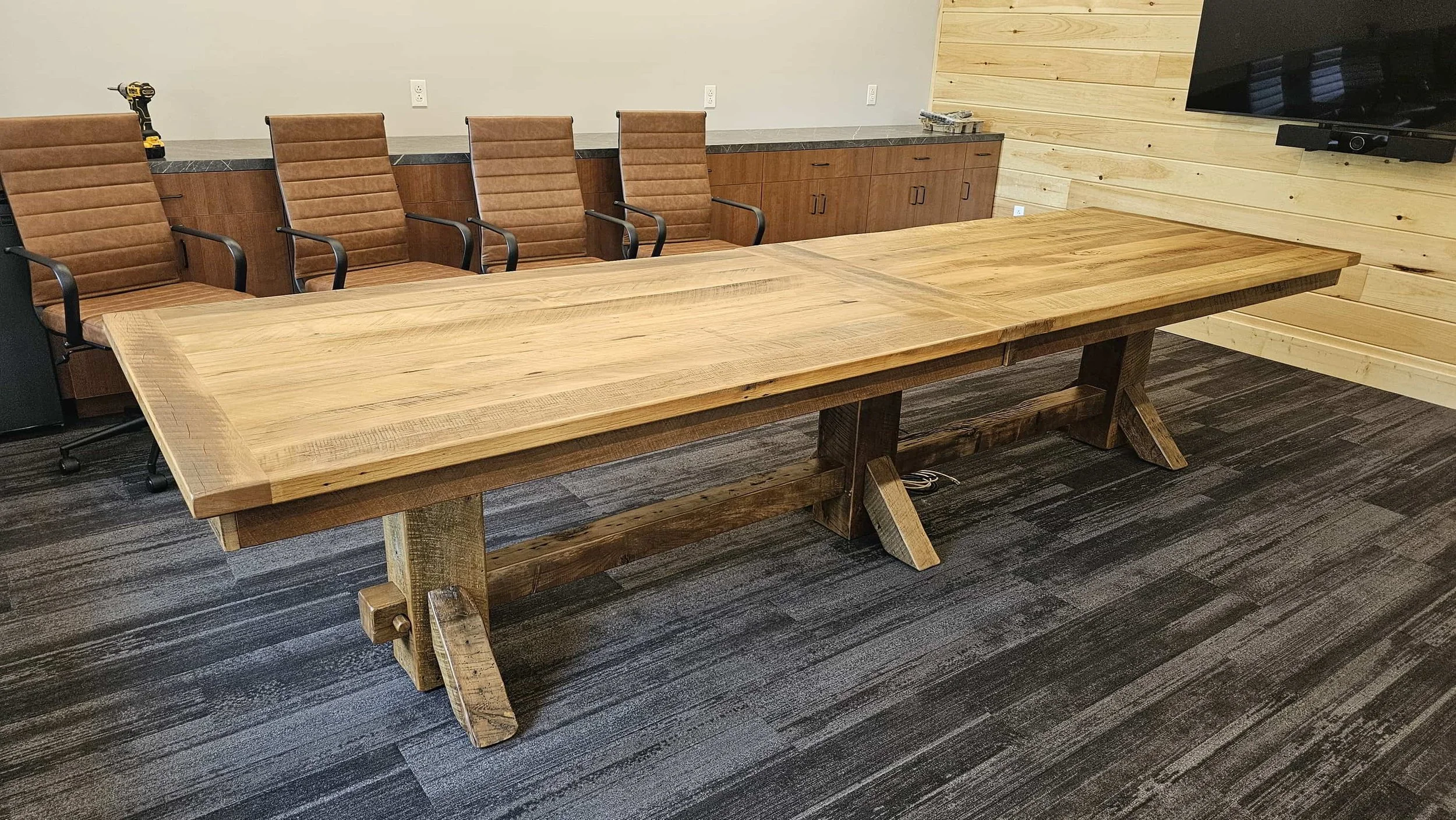 Barnwood Conference Table — EZ Mountain Rustic Furniture