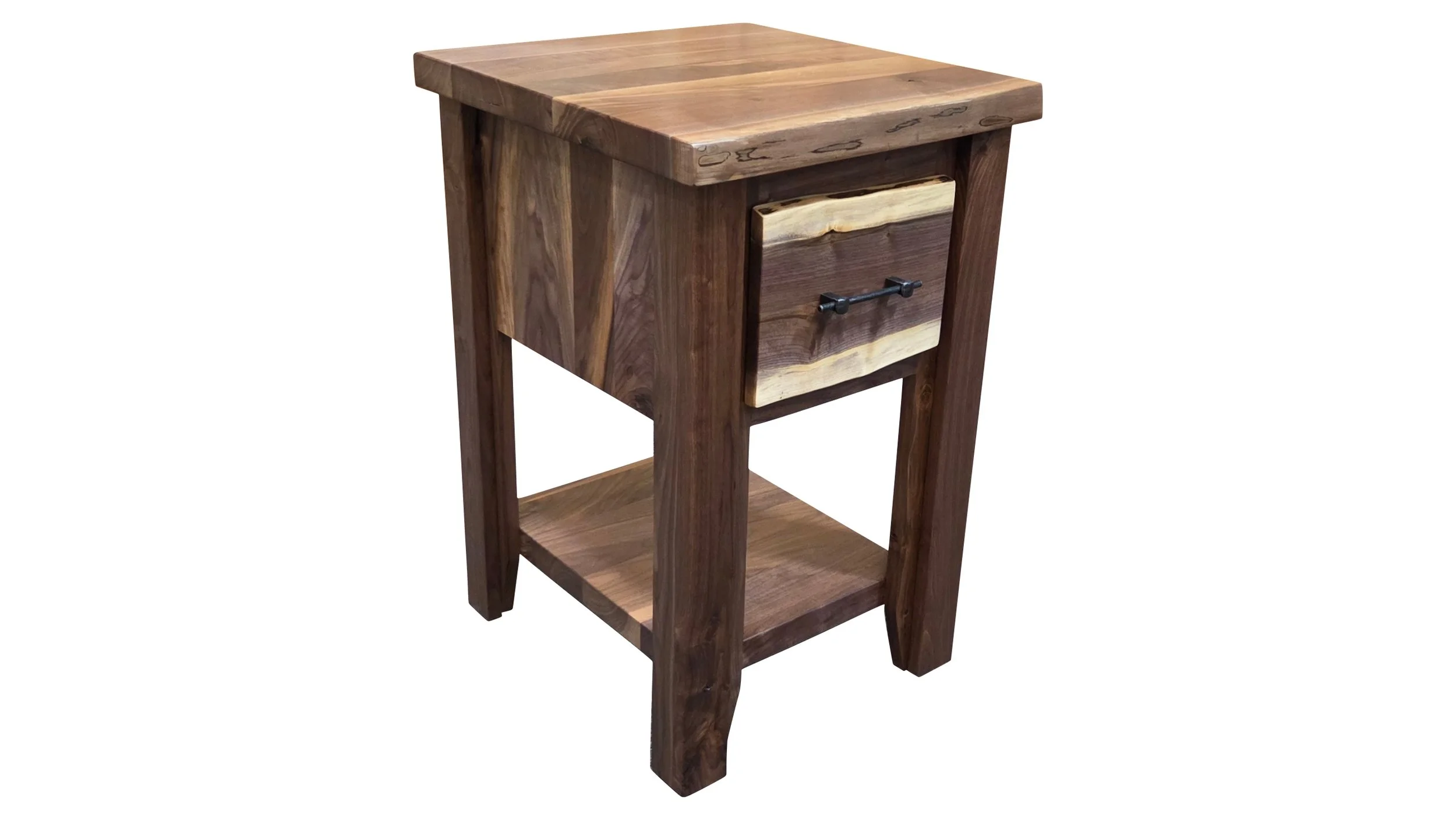 Black Walnut Live Edge 1 Drawer Nightstand.jpg