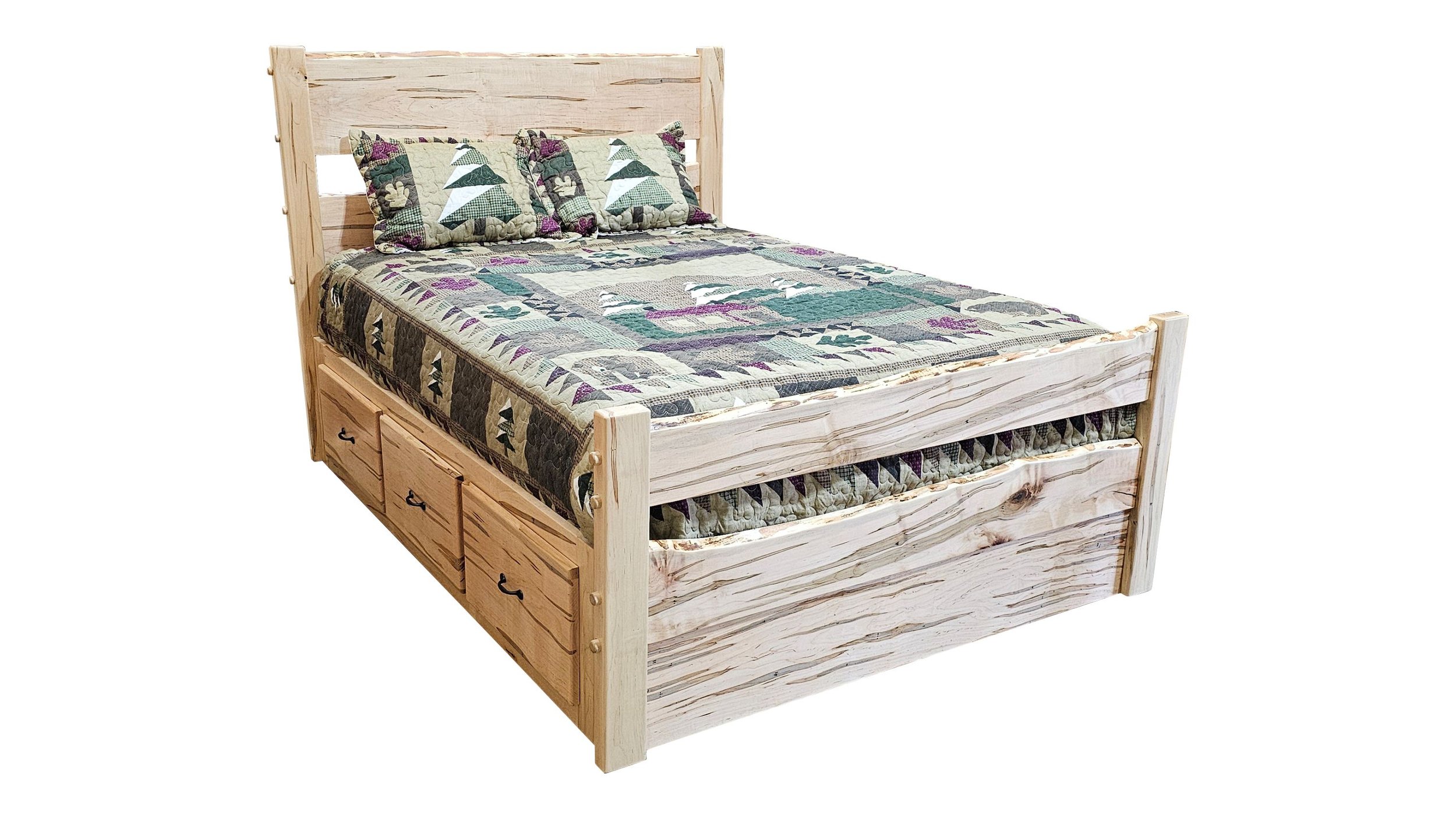 Maple Live Edge Platform Bed with Drawers.jpg