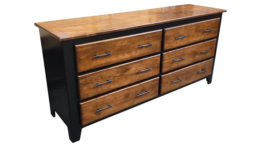 Solid Maple Farmhouse Dresser  EZ Mountain Rustic Furniture
