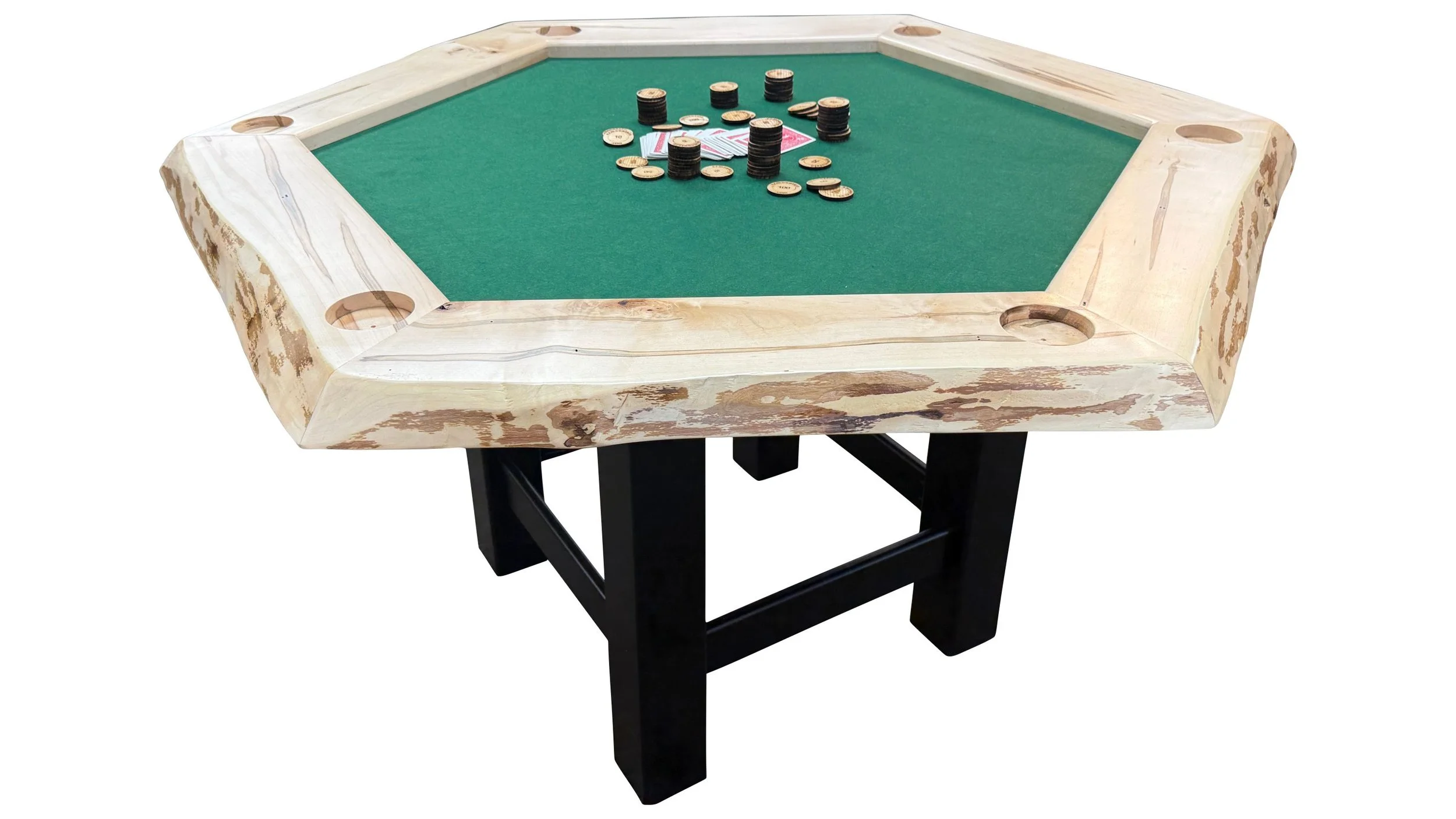 Live Edge Maple Poker Table