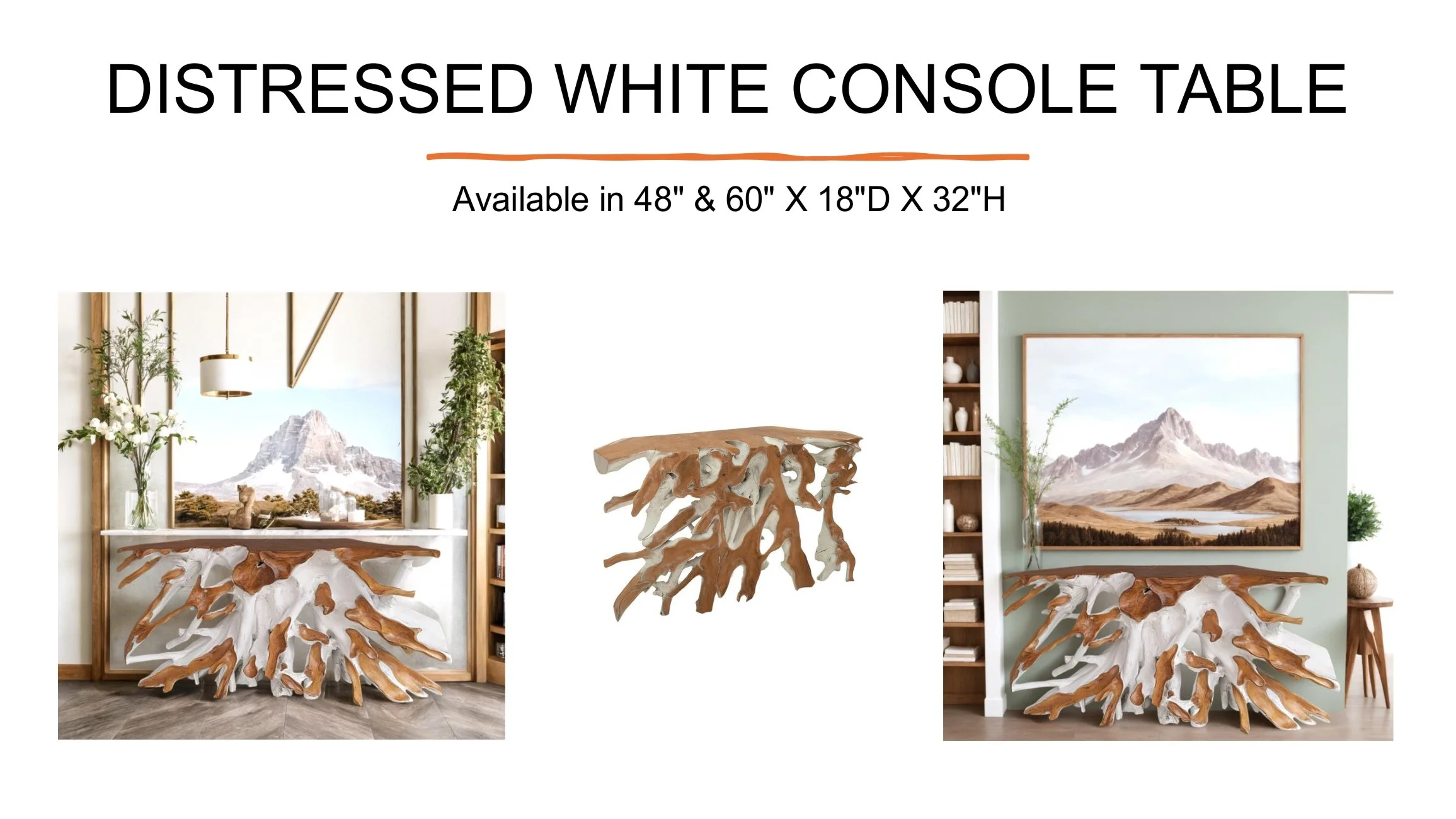 Teak Distressed White Console Table.jpg