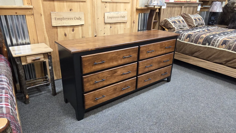 Solid Maple Farmhouse Dresser  EZ Mountain Rustic Furniture