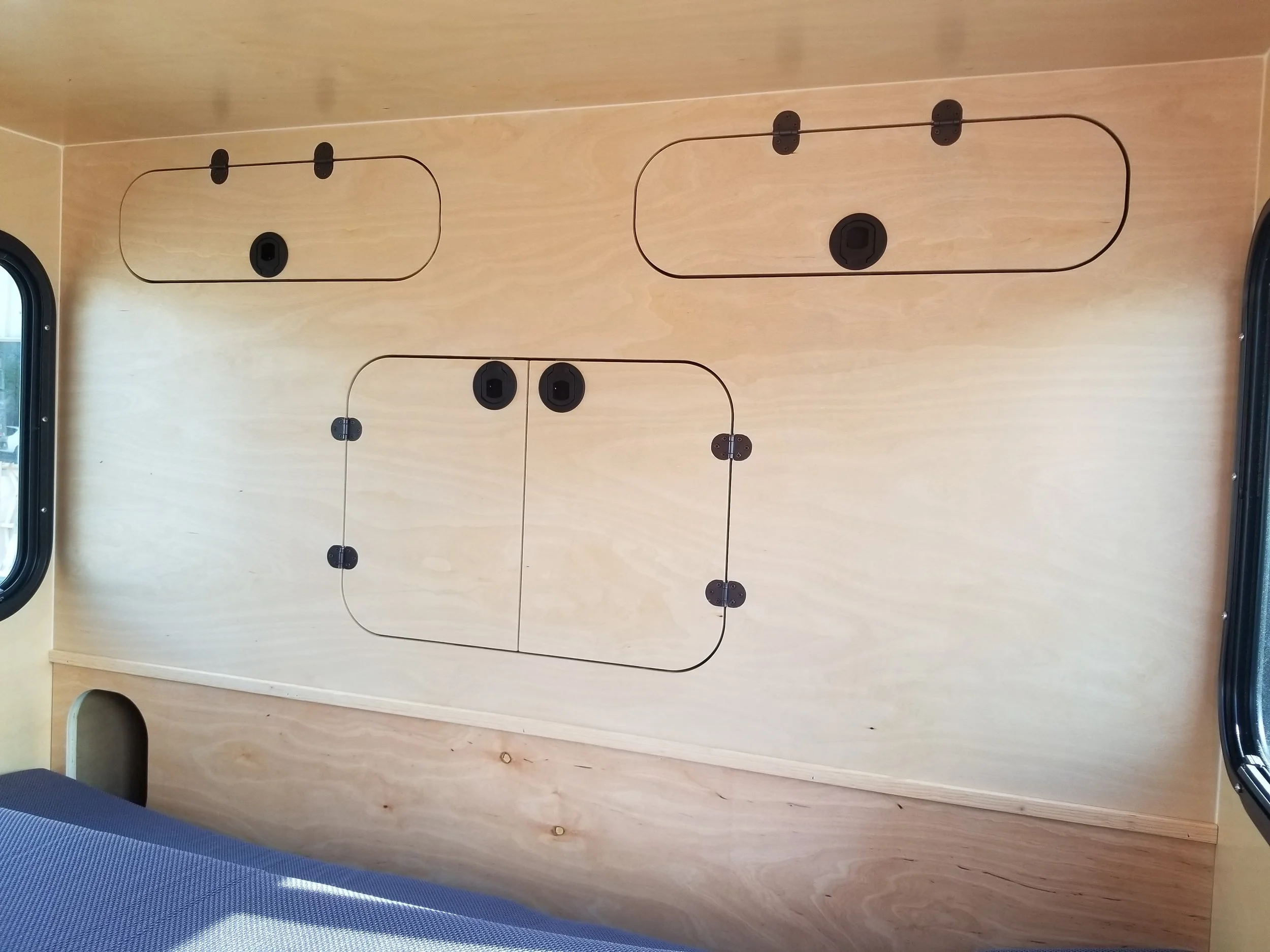 Package #7C and #6 (Rear Cbnt Doors w/ latches & Latches on Pass-Thru Door, Close off Lower Rear Galley)