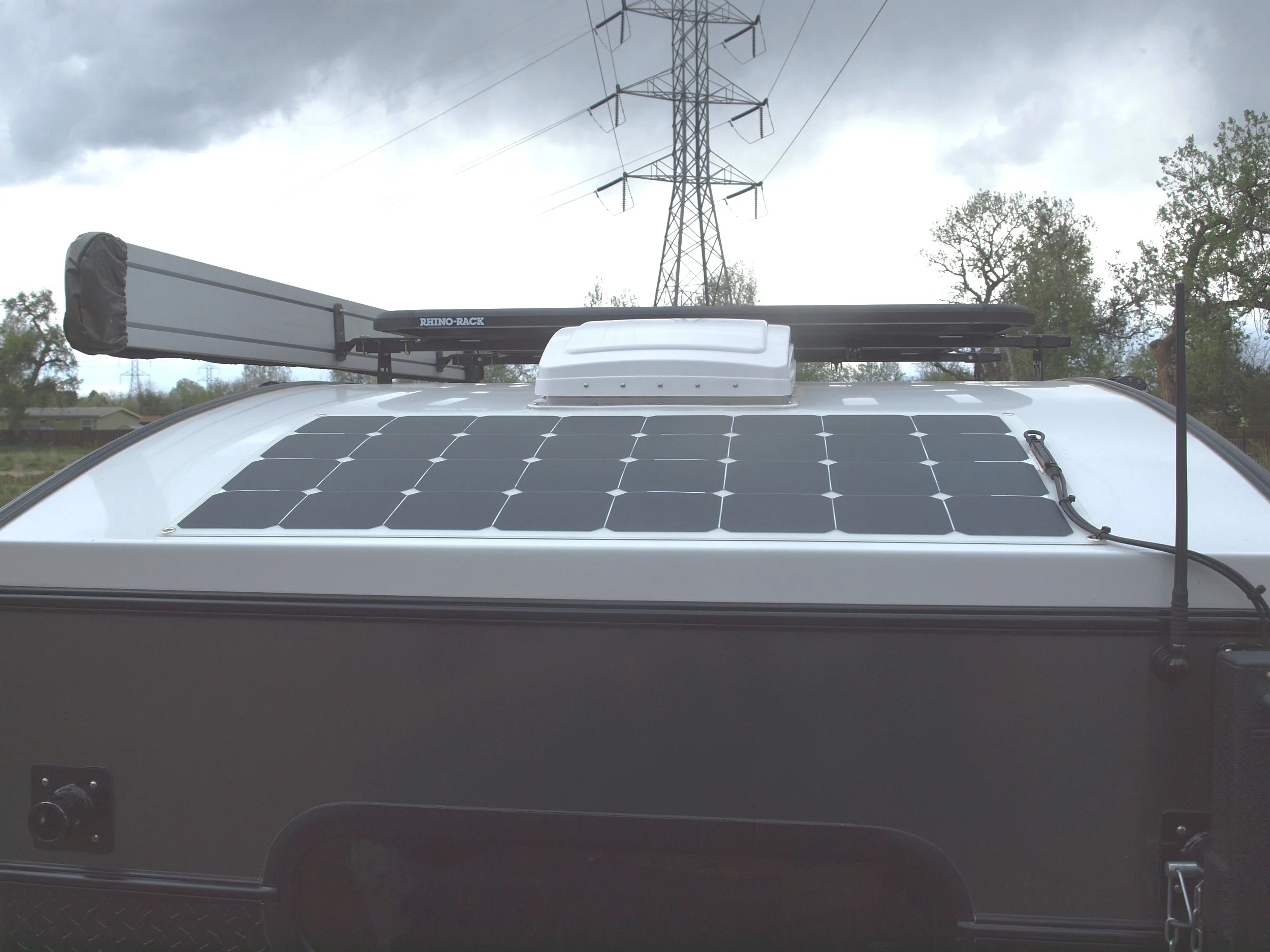 100 Watt Flexible Permanent Panel on the Roof