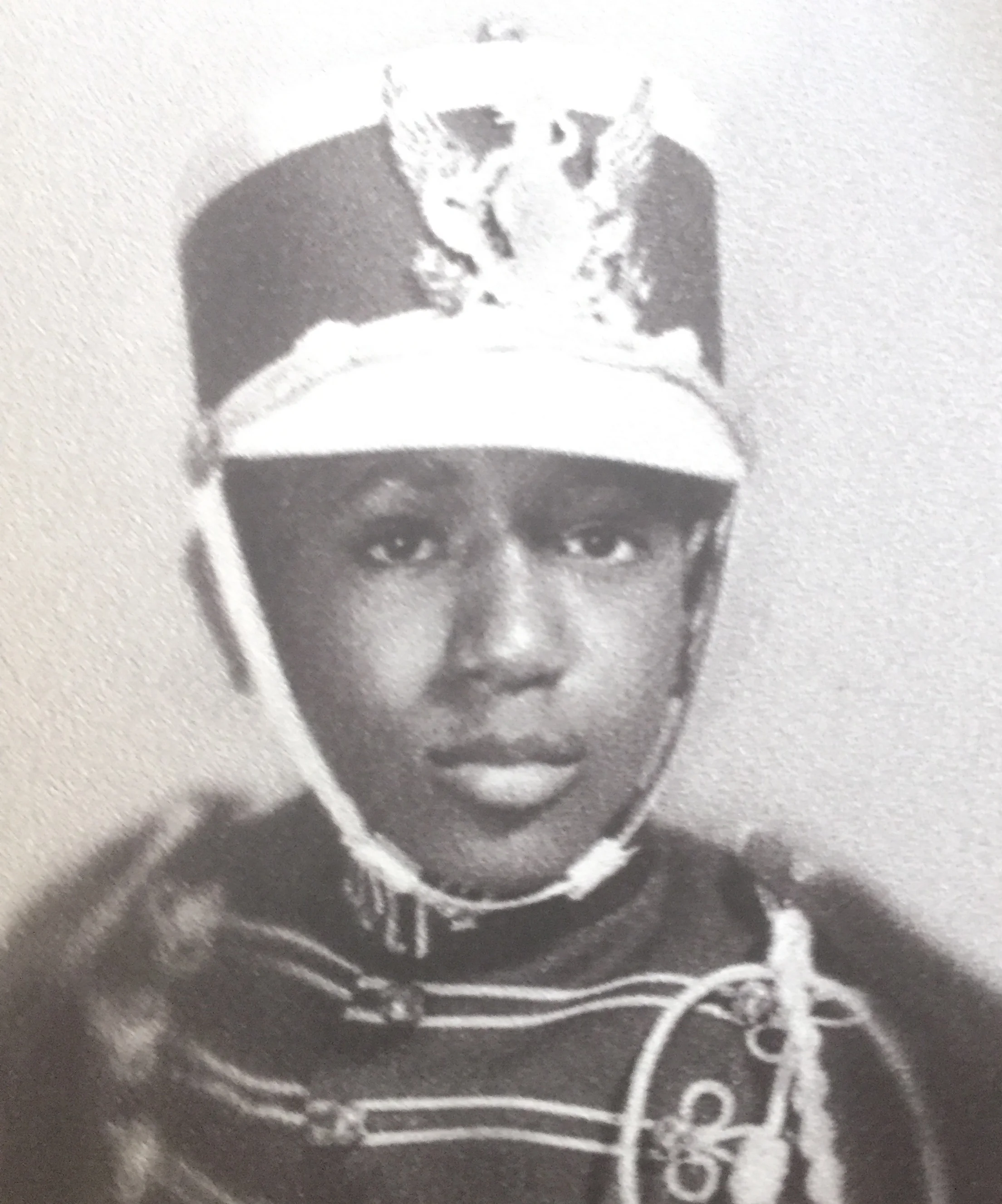 A young Dick Knight in a marching band costume.